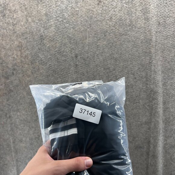 Adidas Track Pants Women Small Black White 3 Stripes Athletic Training Polyester - Picture 8 of 11